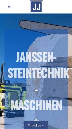 Vorschau der mobilen Webseite www.janssen-steintechnik.de, Janssen-Steintechnik, Inh. Jan Janssen
