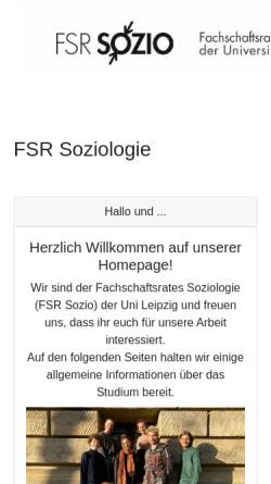 Vorschau der mobilen Webseite stura.uni-leipzig.de, Fachschaft Soziologie der Universität Leipzig