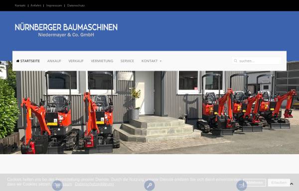 Vorschau von www.nuernberger-baumaschinen.de, Nürnberger Baumaschinen Niedermayer & Co. GmbH