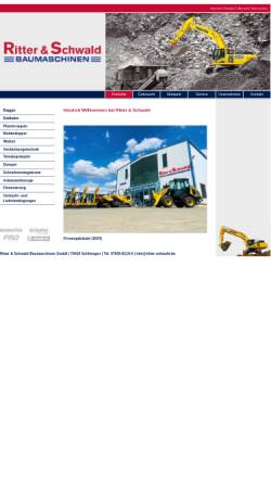 Vorschau der mobilen Webseite www.ritter-schwald.de, Ritter und Schwald Baumaschinen GmbH