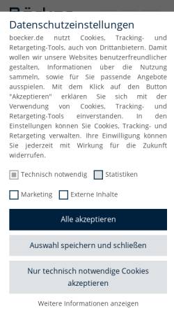 Vorschau der mobilen Webseite boecker.de, Robert Böcker GmbH