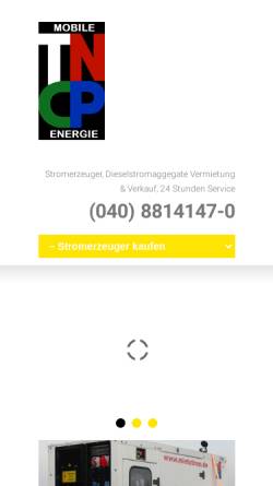Vorschau der mobilen Webseite www.mietstrom.de, TNCP Vertriebs GmbH