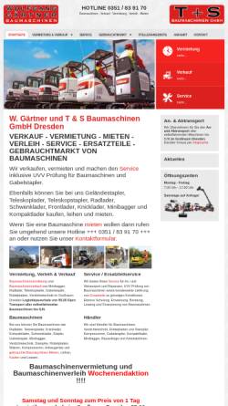 Vorschau der mobilen Webseite www.baumaschinen-gaertner.de, W. Gärtner Baumaschinen