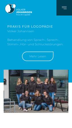 Vorschau der mobilen Webseite www.volker-johannsen.de, Praxis Logopädie Volker Johannsen