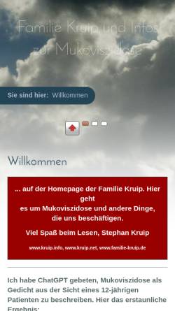 Vorschau der mobilen Webseite www.familie-kruip.de, Familie Kruip