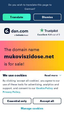 Vorschau der mobilen Webseite www.mukoviszidose.net, Informationsquelle Mukoviszidose