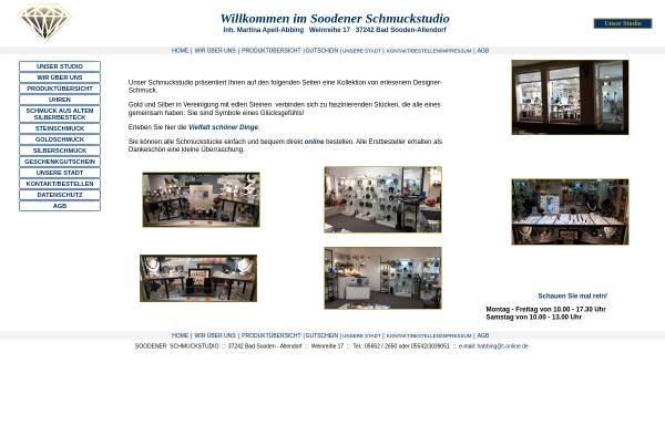 Vorschau von www.soodener-schmuckstudio.de, Soodener Schmuckstudio, Herbert Abbing