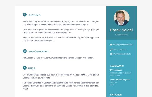 Webentwickler Frank Seidel