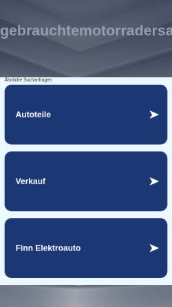 Vorschau der mobilen Webseite www.gebrauchtemotorradersatzteile.de, Gebrauchtemotorradersatzteile.de - Wolfgang Horejsi