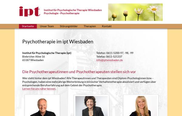 Vorschau von www.iptwiesbaden.de, Institut für Psychologische Therapie (IPT)