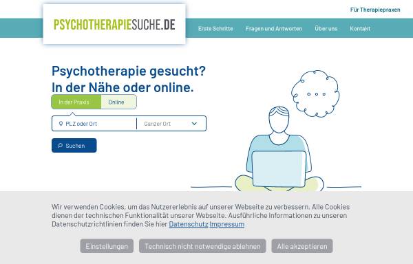 Vorschau von www.psychotherapiesuche.de, Wegweiser Psychotherapie