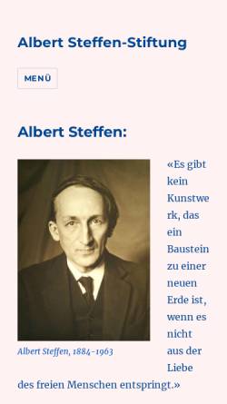 Vorschau der mobilen Webseite www.steffen-stiftung.ch, Albert Steffen-Stiftung