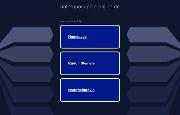 Vorschau von www.anthroposophie-online.de, Anthroposophie-Online