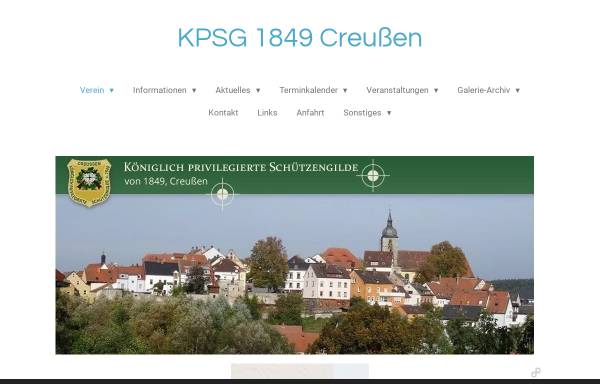 Vorschau von www.kpsg-creussen.de, Königlich privilegierte Schützengilde v. 1849 Creußen