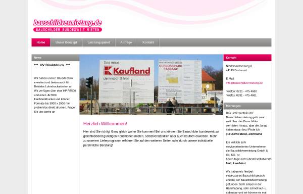 Vorschau von www.bauschildvermietung.de, Bauschildvermietung oHG