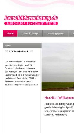 Vorschau der mobilen Webseite www.bauschildvermietung.de, Bauschildvermietung oHG