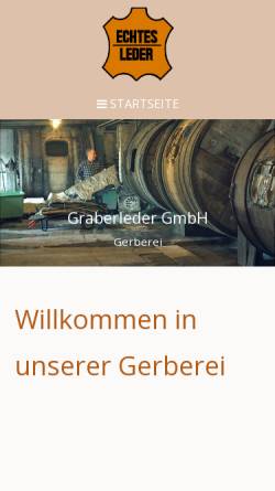 Vorschau der mobilen Webseite www.graberleder.ch, Graberleder GmbH