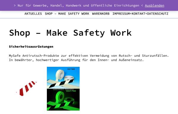 Vorschau von www.germansafety.de, German Safety, Inh. Manfred Döttger