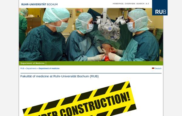 Vorschau von www.ruhr-uni-bochum.de, Medizinische Fakultät der Ruhr-Universität Bochum