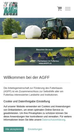 Vorschau der mobilen Webseite www.agff.ch, AGFF Arbeitsgemeinschaft zur Förderung des Futterbaues