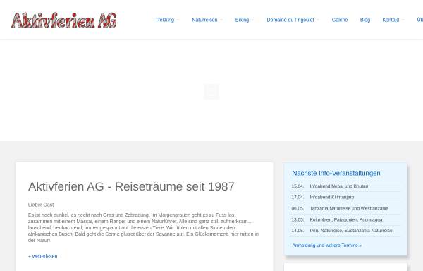 Vorschau von www.aktivferien.com, Aktivferien AG