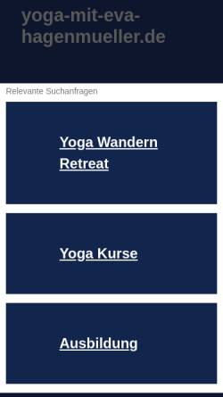 Vorschau der mobilen Webseite www.yoga-mit-eva-hagenmueller.de, Hagenmüller, Eva, Wiesbaden - Yogaphilosophie in der Praxis