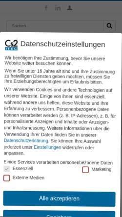 Vorschau der mobilen Webseite cs2-itec.de, Cs2 Informatik GmbH & Co. KG