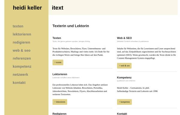 Vorschau von itext.ch, Heidi Keller IText