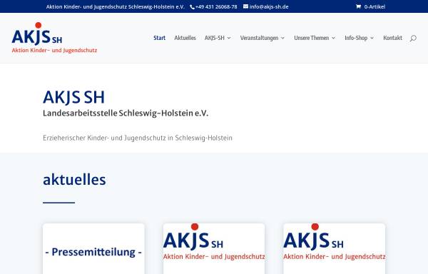 Vorschau von www.akjs-sh.de, Aktion Kinder- und Jugendschutz Landesarbeitsstelle Schleswig-Holstein e.V.
