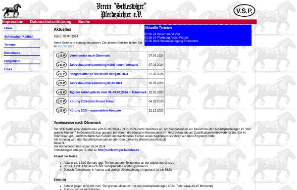 Vorschau von www.schleswiger-kaltblut.de, Verein Schleswiger Pferdezüchter e. V.