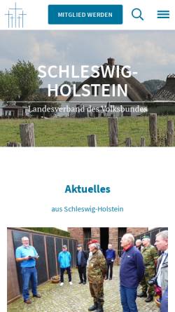 Vorschau der mobilen Webseite www.volksbund-sh.de, Volksbund Deutsche Kriegsgräberfürsorge e.V., Landesverband Schleswig-Holstein