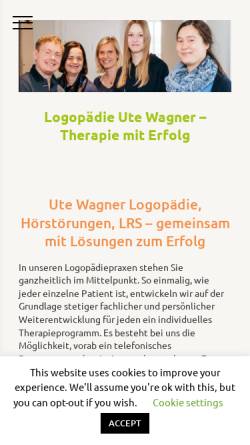 Vorschau der mobilen Webseite logopaedie-in-dresden.de, Logopädie Ute Wagner
