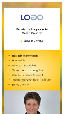 Vorschau der mobilen Webseite www.logopaedie-feurich.de, Logopädiepraxis Feurich