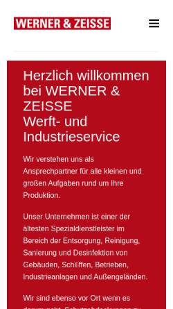 Vorschau der mobilen Webseite www.werner-zeisse.de, Werner & Zeisse GmbH & Co. KG