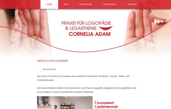 Vorschau von www.logopaedie-adam.de, Praxis für Logopädie Cornelia Adam