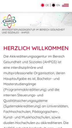Akkreditierungsagentur für Studiengänge im Bereich Gesundheit und Soziales (AHPGS)