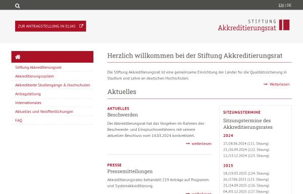 Vorschau von www.akkreditierungsrat.de, Akkreditierungsrat