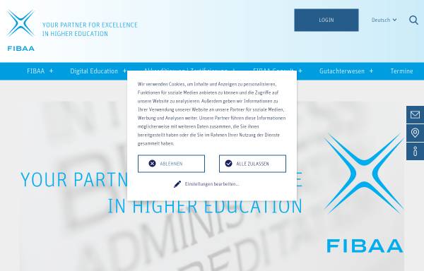 Vorschau von www.fibaa.de, Internationale Agentur zur Qualitätssicherung im Hochschulbereich (FIBAA)