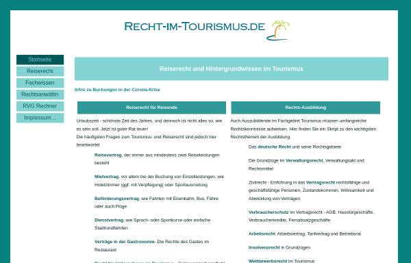 Vorschau von www.recht-im-tourismus.de, Recht-im-Tourismus.de [Rechtsanwältin Grit Andersch, Berlin]