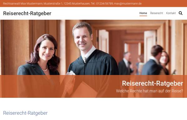 Vorschau von www.reiserecht-ratgeber.de, Reiserecht-Ratgeber [Rechtsanwältin Tanja Hanisch, Gauting]