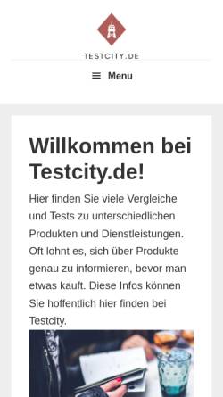 Vorschau der mobilen Webseite www.testcity.de, TestCity