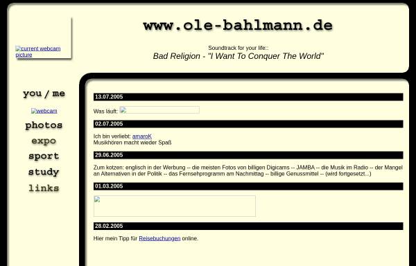 Vorschau von www.ole-bahlmann.de, Bahlmann, Ole