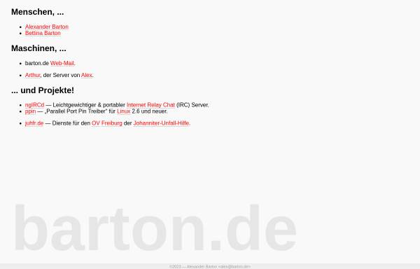 Vorschau von barton.de, Barton, Alexander