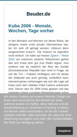 Vorschau der mobilen Webseite www.beuder.de, Beuder, Matthias
