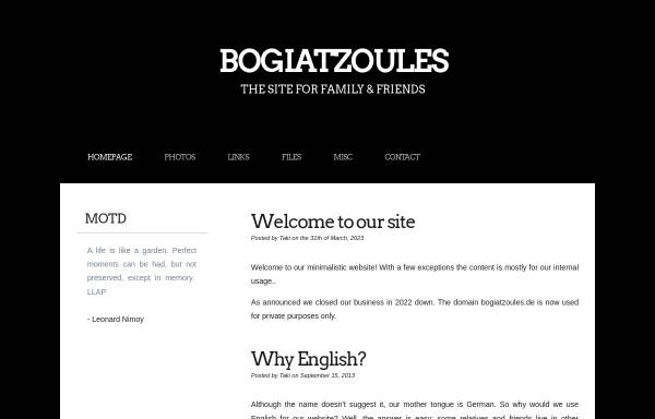 Vorschau von www.bogiatzoules.de, Bogiatzoules, Familie