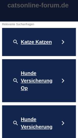 Vorschau der mobilen Webseite catsonline-forum.de, Catsonline Notdienstlisten
