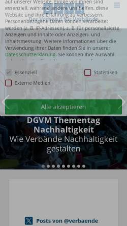 Vorschau der mobilen Webseite www.dgvm.de, Deutsche Gesellschaft für Verbandsmanagement e.V. (DGVM)