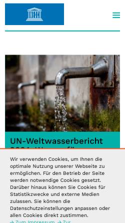 Vorschau der mobilen Webseite www.unesco.de, UNESCO Deutschland