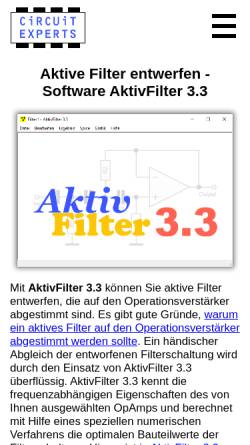 Vorschau der mobilen Webseite www.aktivfilter.de, AktivFilter