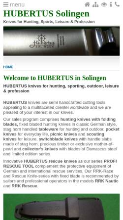 Vorschau der mobilen Webseite www.hubertus-solingen.de, Hubertus Schneidwarenfabrik - Kuno Ritter GmbH & Co KG